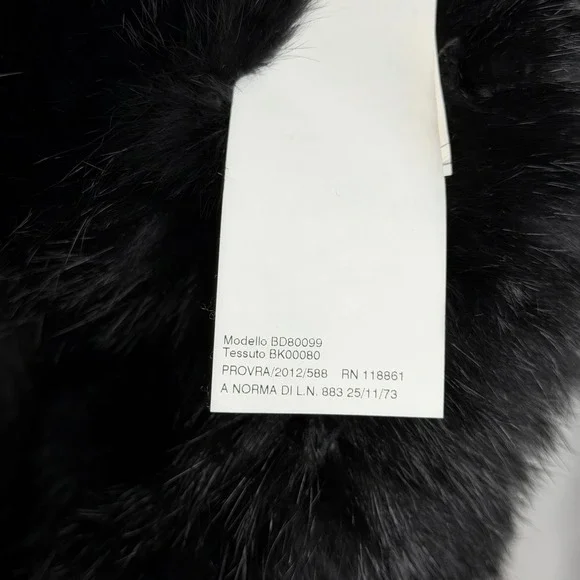 Gianni Versace Versus Rabbit Fur Knit Wool Sweater Black Cardigan IT 42 US 6 - Picture 14 of 15